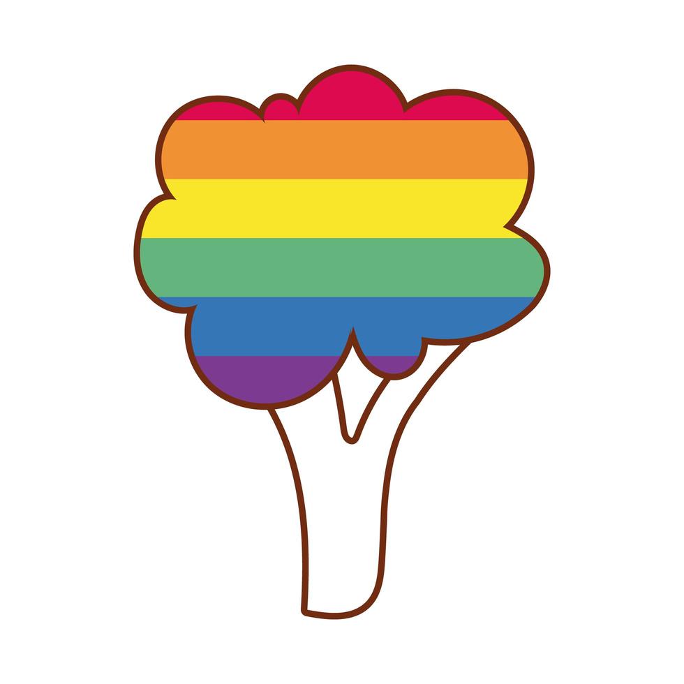 albero con i colori del gay pride vettore