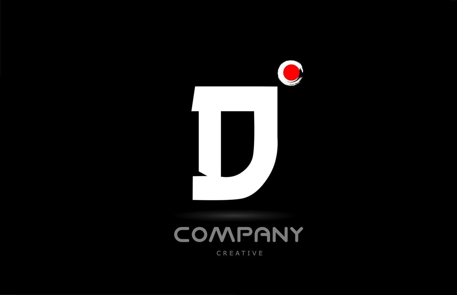 d nero e bianca alfabeto lettera logo icona design con giapponese stile scritta. creativo modello per attività commerciale e azienda vettore