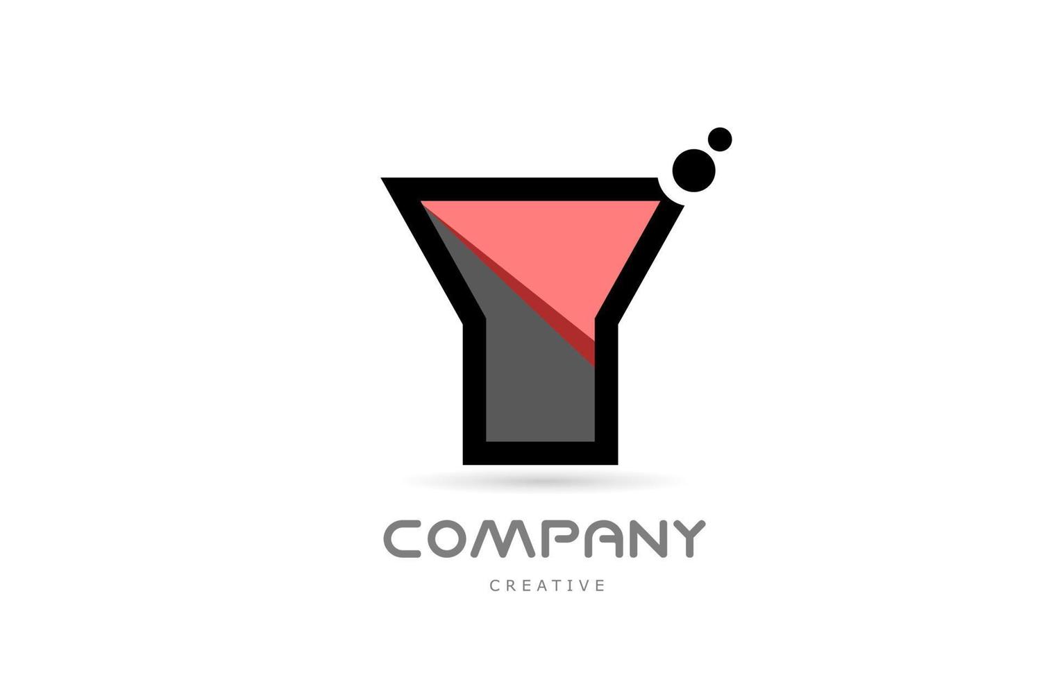 rosa nero y geometrico alfabeto lettera logo icona con punti. creativo modello per azienda e attività commerciale vettore