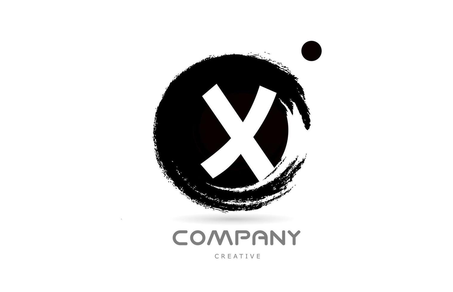 X nero e bianca grunge alfabeto lettera logo icona design con giapponese stile scritta. creativo modello per azienda e attività commerciale vettore