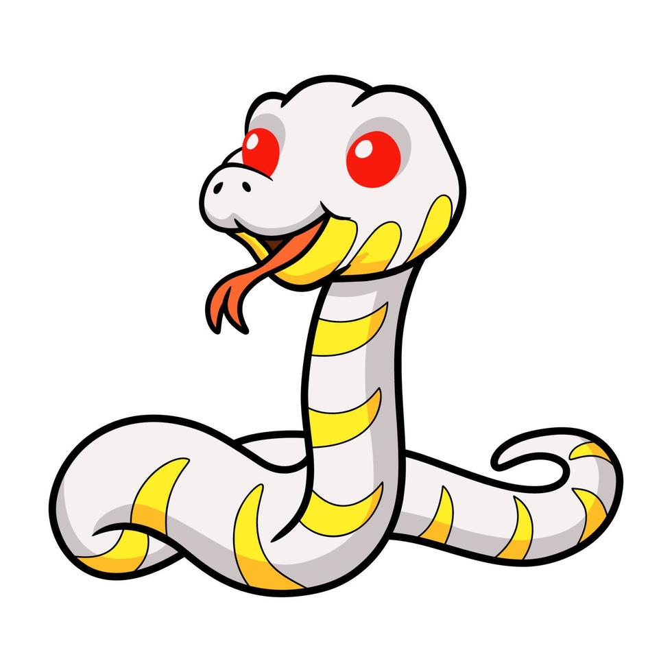 carino albino mangrovia serpente cartone animato vettore