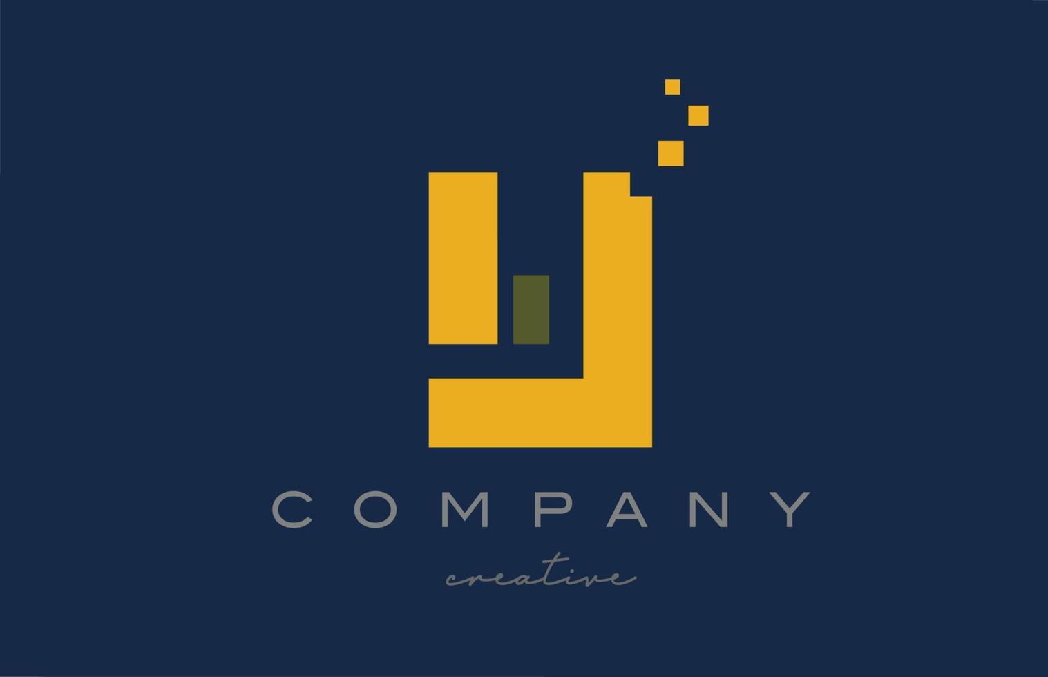 giallo puntini y alfabeto lettera logo icona design. modello design per azienda o attività commerciale vettore