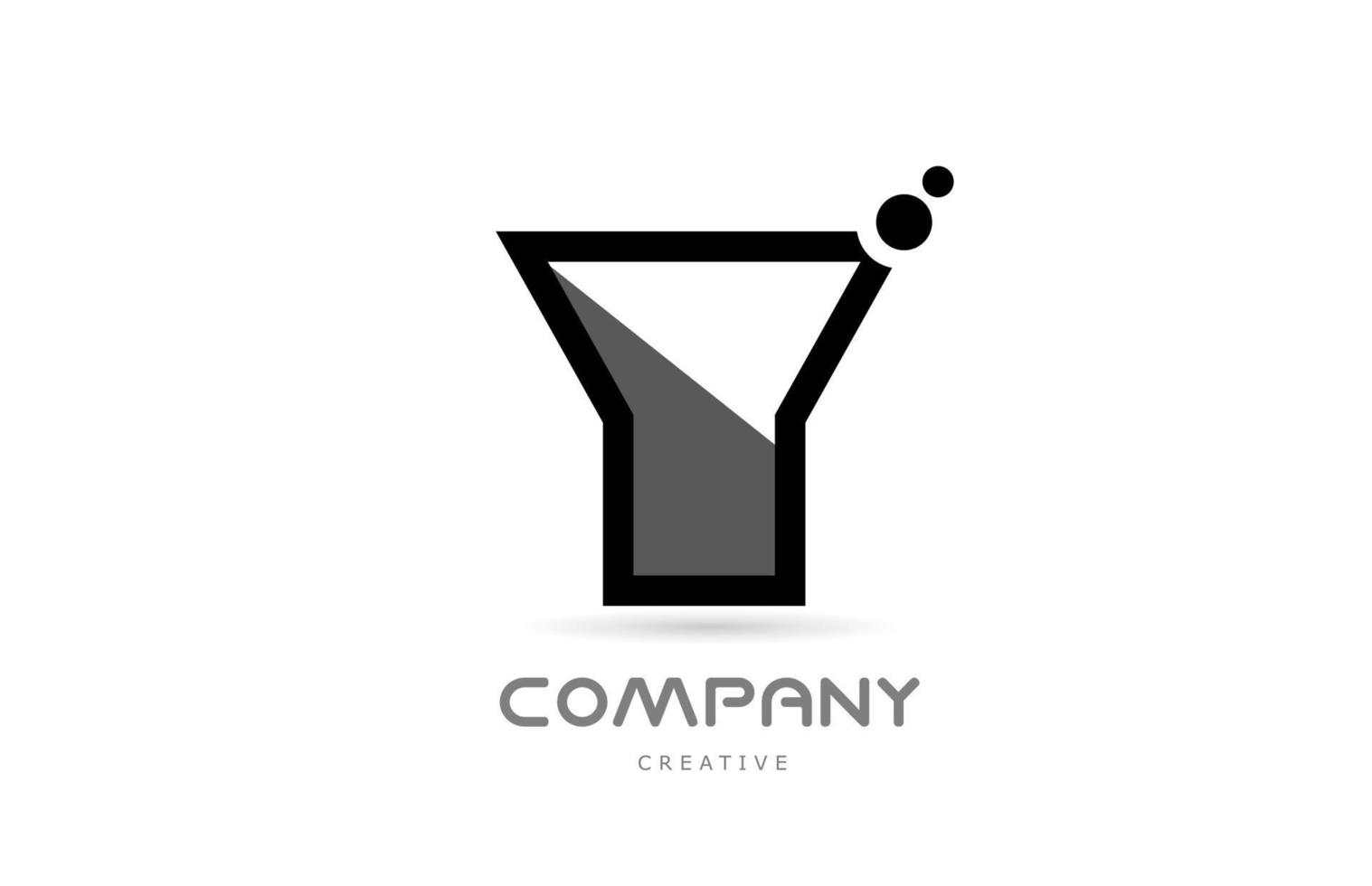 y nero bianca geometrico alfabeto lettera logo icona con punti. creativo modello per attività commerciale e azienda vettore