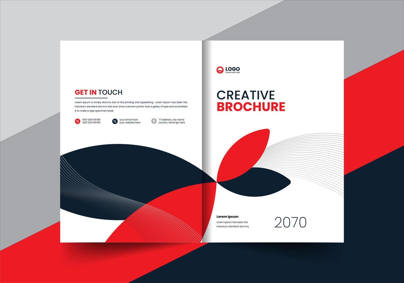 profilo aziendale opuscolo relazione annuale opuscolo proposta copertina layout concept design vettore