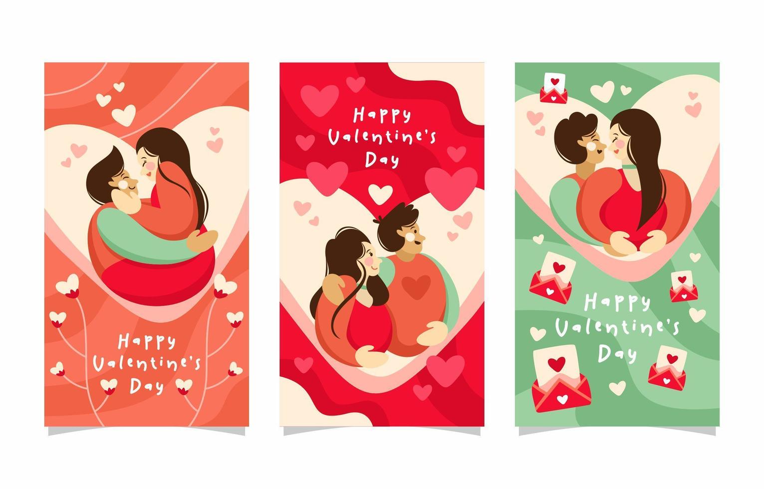 romantico banner di San Valentino vettore