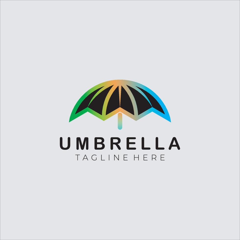 unico astratto colorato ombrello logo vettore