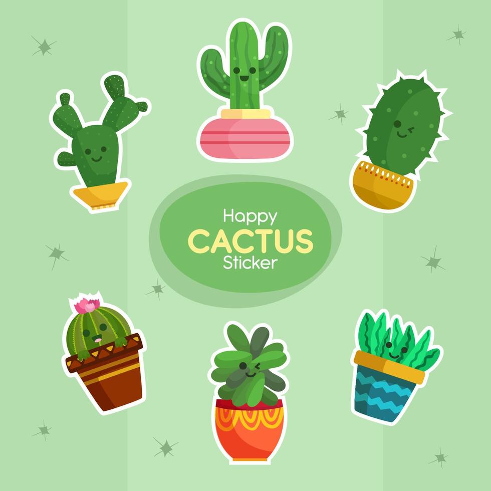 cactus etichetta impostato vettore