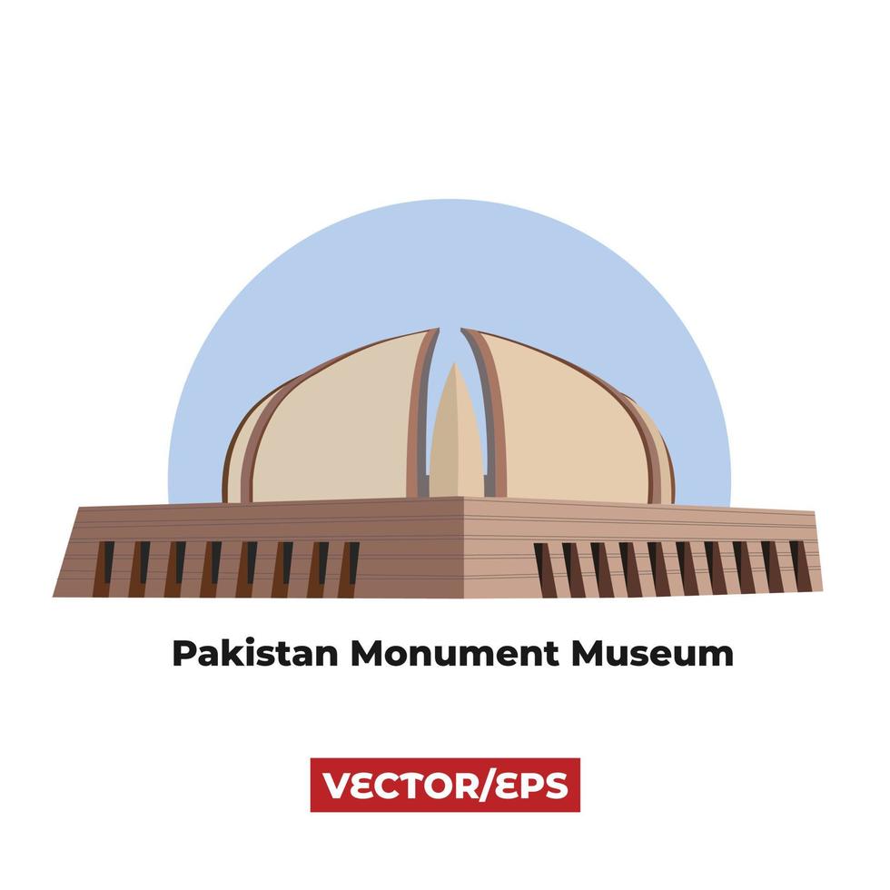 Pakistan monumento, islamabad vettore illustrazione