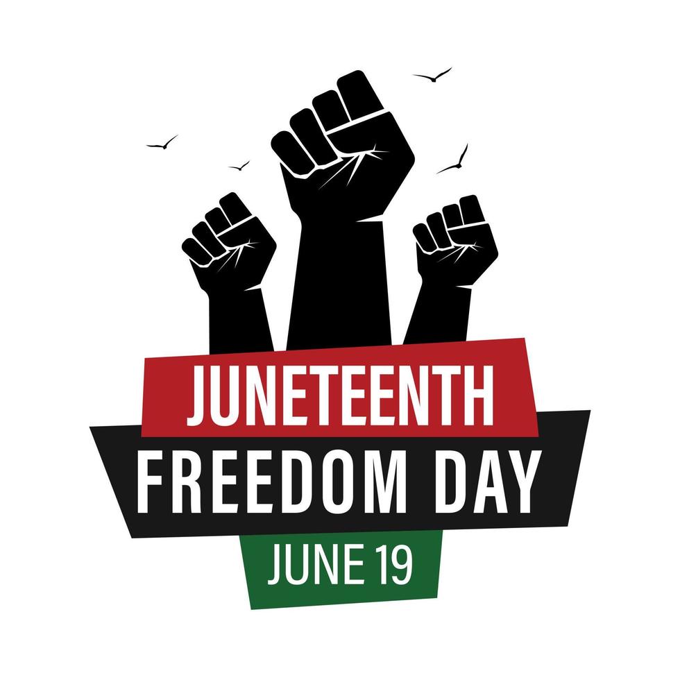 19 giugno, juneteenth indipendenza giorno. afroamericano storia e eredità. la libertà o liberazione giorno. carta, striscione, manifesto, sfondo design. vettore illustrazione.