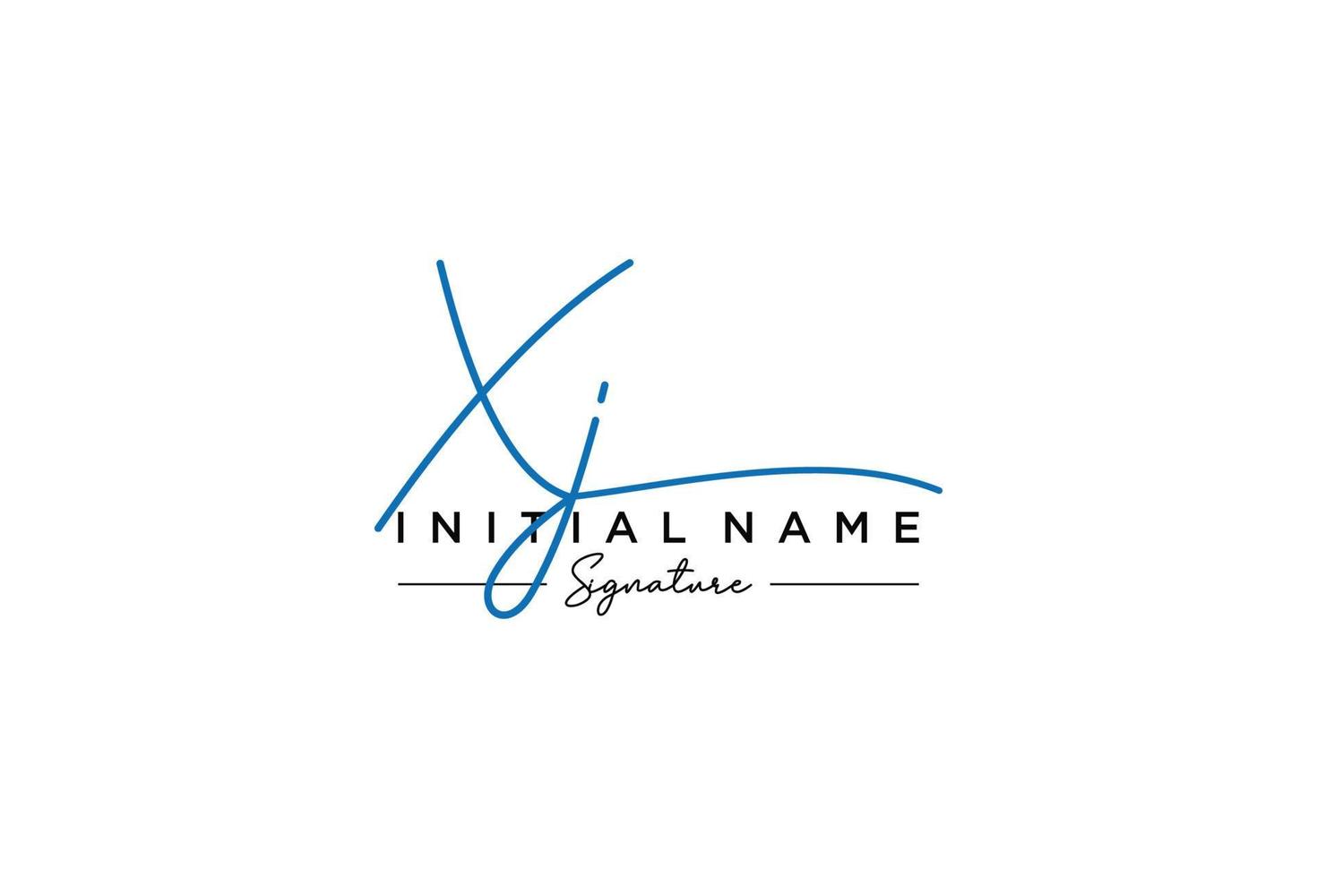 iniziale xj firma logo modello vettore. mano disegnato calligrafia lettering vettore illustrazione.