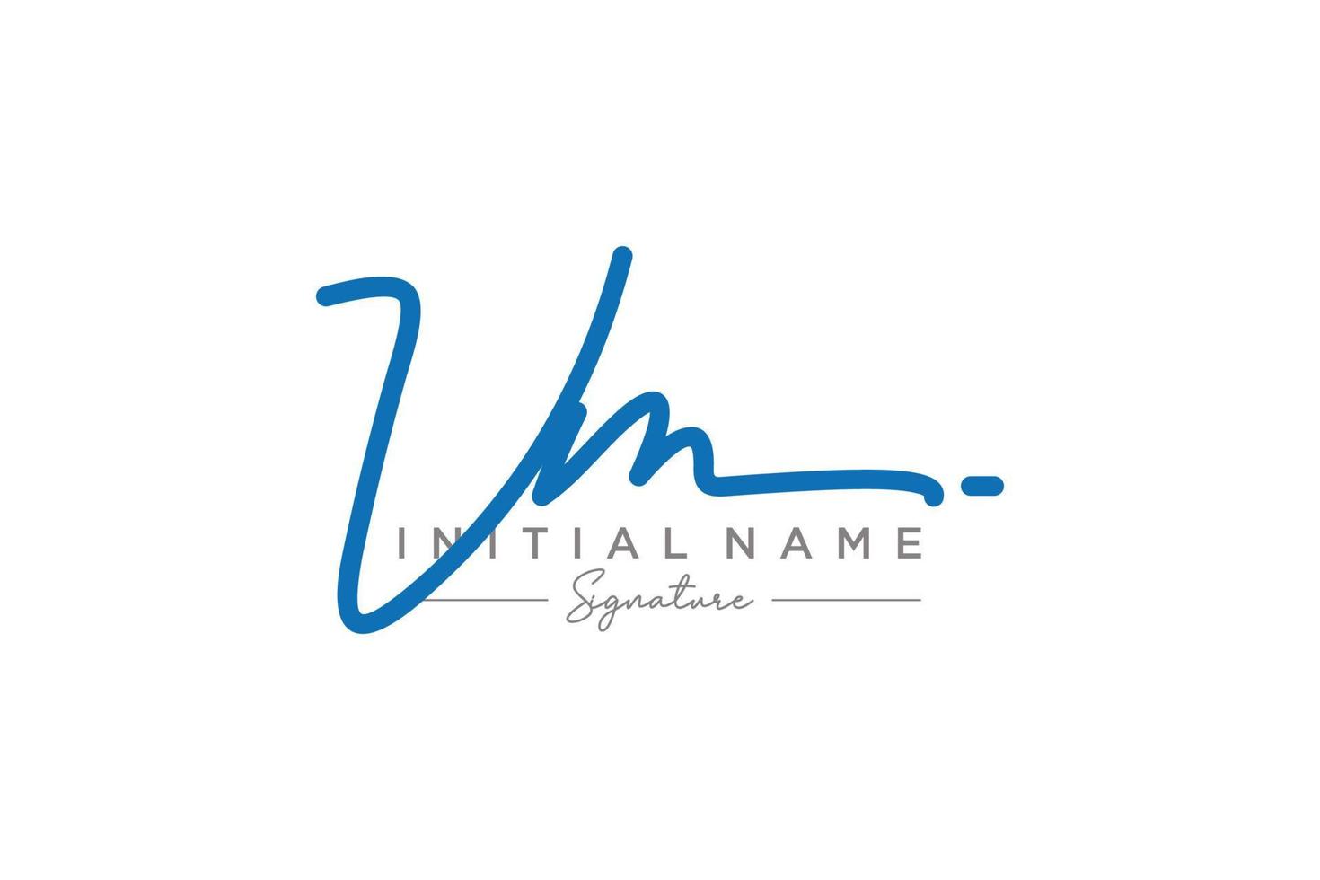 iniziale vm firma logo modello vettore. mano disegnato calligrafia lettering vettore illustrazione.