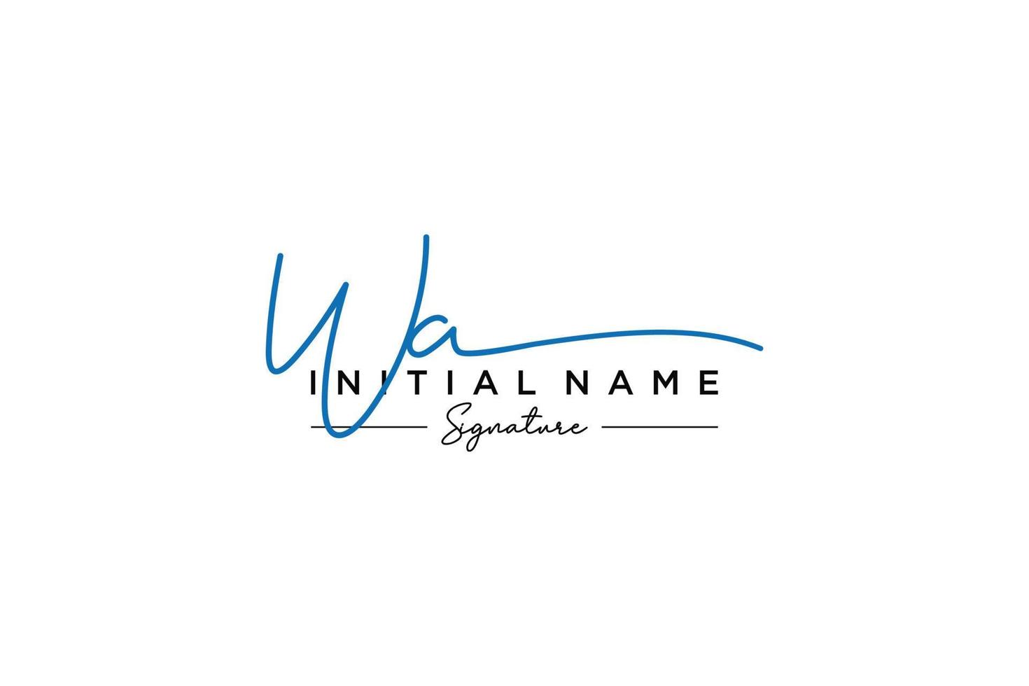 iniziale wa firma logo modello vettore. mano disegnato calligrafia lettering vettore illustrazione.