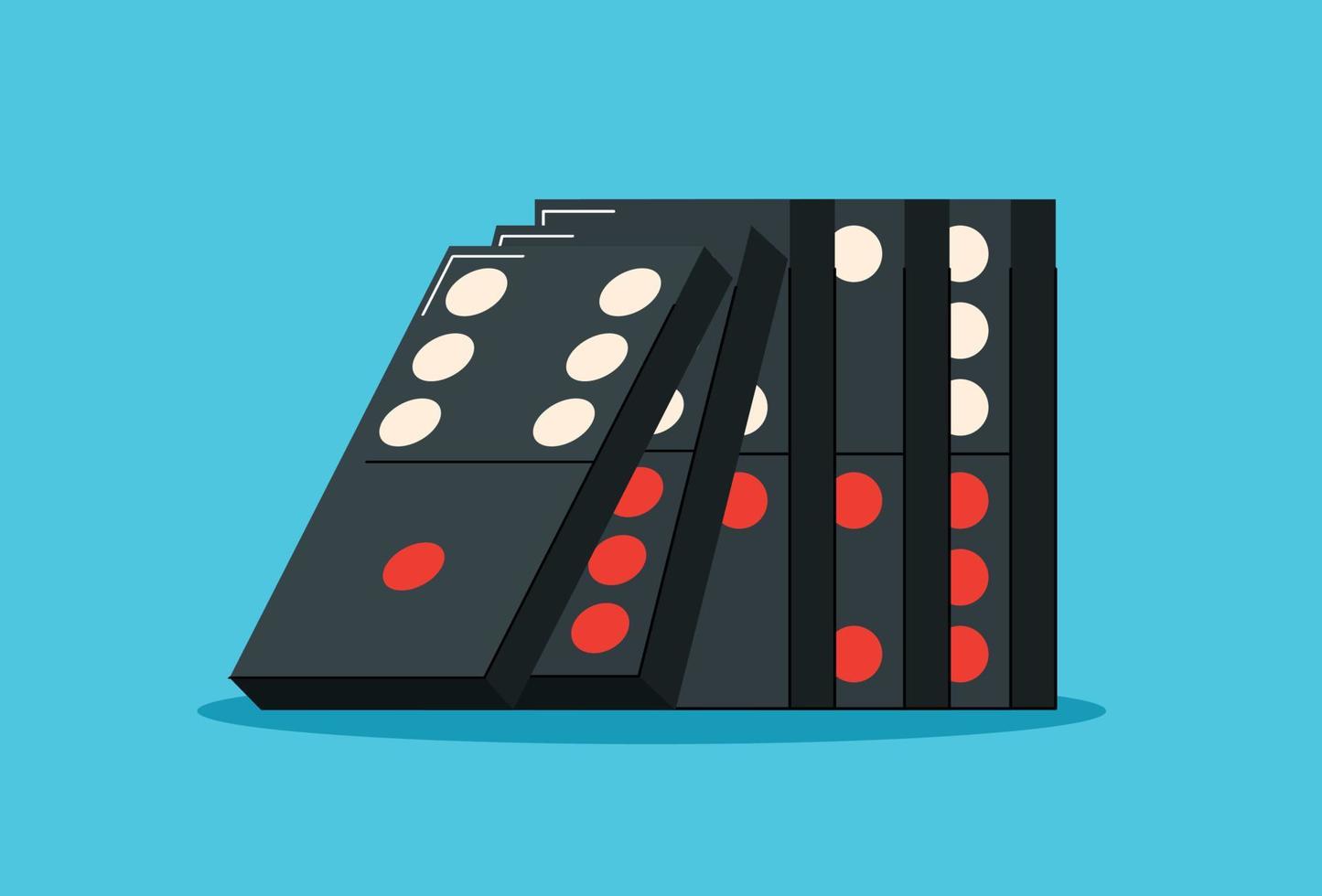domino isolato domino effetto vettore illustrazione