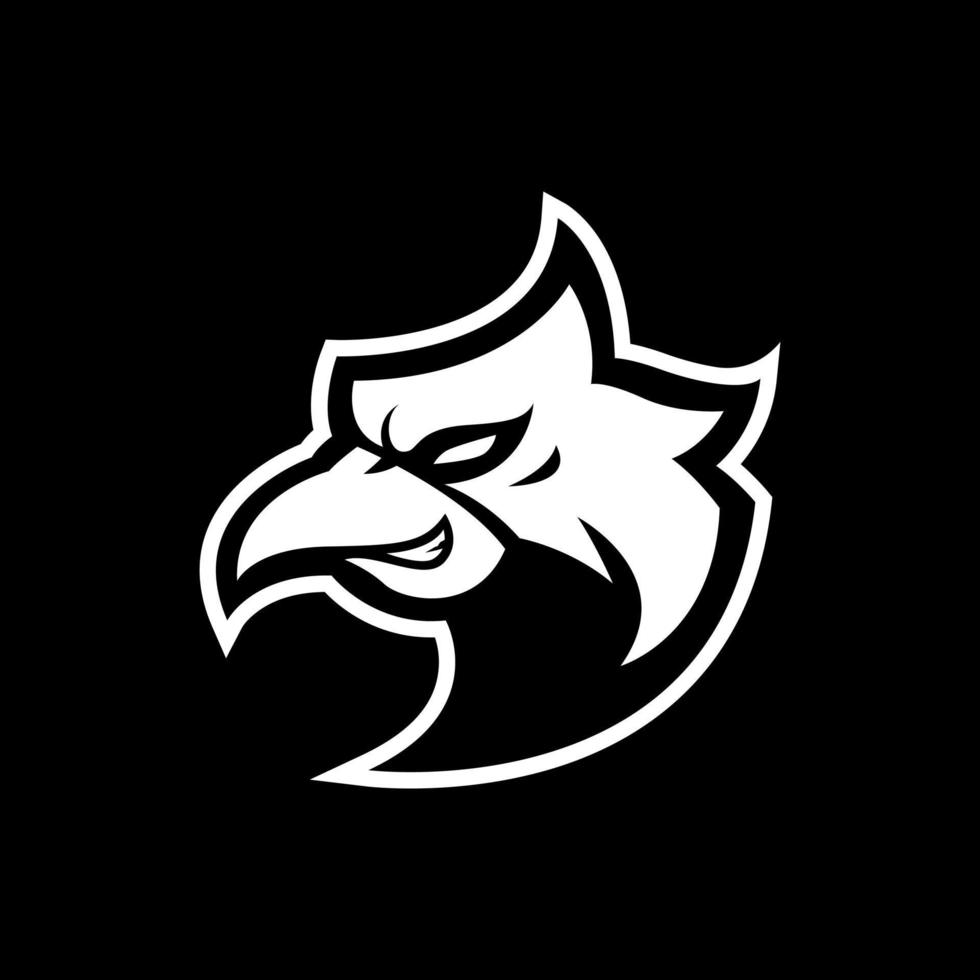 aquila testa esports logo modelli vettore