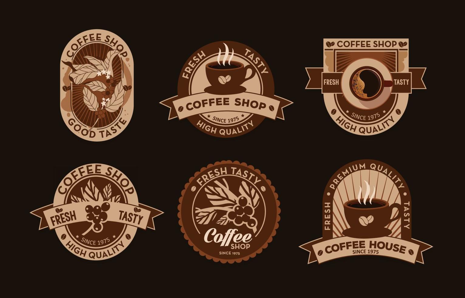 Vintage ▾ distintivo caffè modello vettore