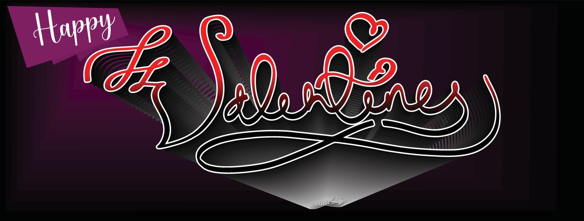 calligrafia tipografia san valentino. contento san valentino. vettore