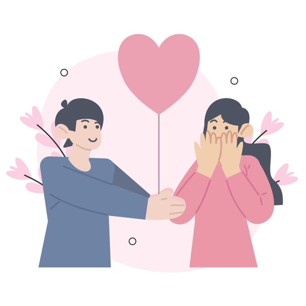 concetto di san valentino situazioni di persona isolata. raccolta di scene con persone che celebrano vacanze romantiche, coppie di appuntamenti, relazioni d'amore. mega insieme. illustrazione vettoriale in design piatto