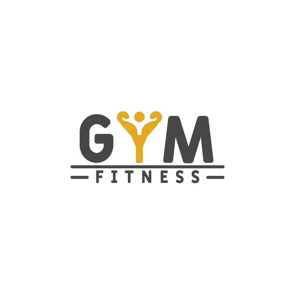 y lettera logo design illustrazione nero muscolare fitness Palestra uomo silhouette. creativo fitness simbolo sport Palestra muscolare uomo francobollo logo genere etichetta vettore. isolato sfondo. vettore