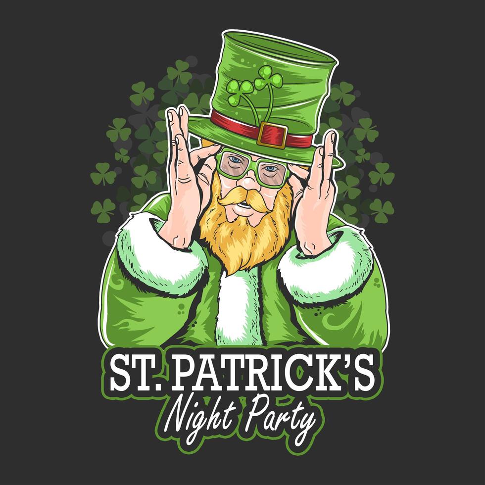 st. patrick's day night party artwork vector