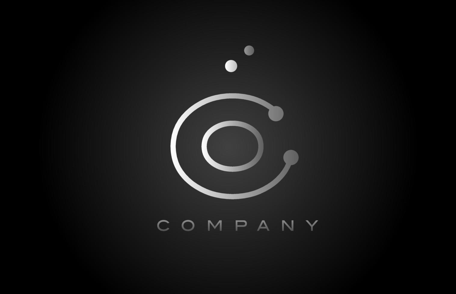 nero bianca grigio o punto linea alfabeto lettera logo icona design. creativo modello per azienda e attività commerciale vettore