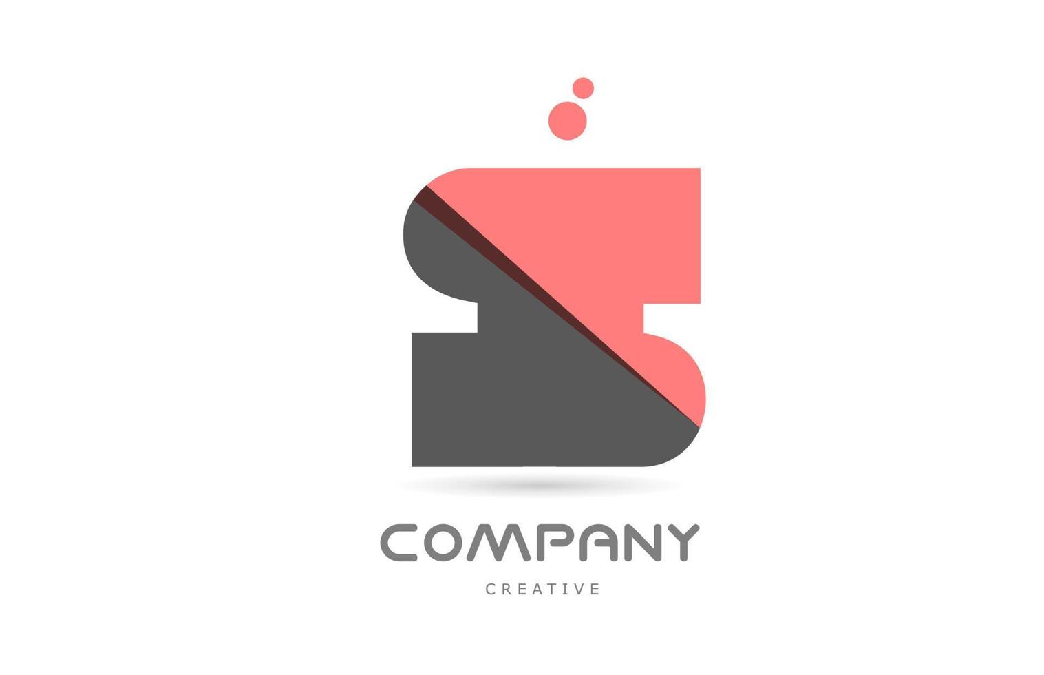S rosa puntini geometrico alfabeto lettera logo icona. creativo modello per attività commerciale e azienda vettore