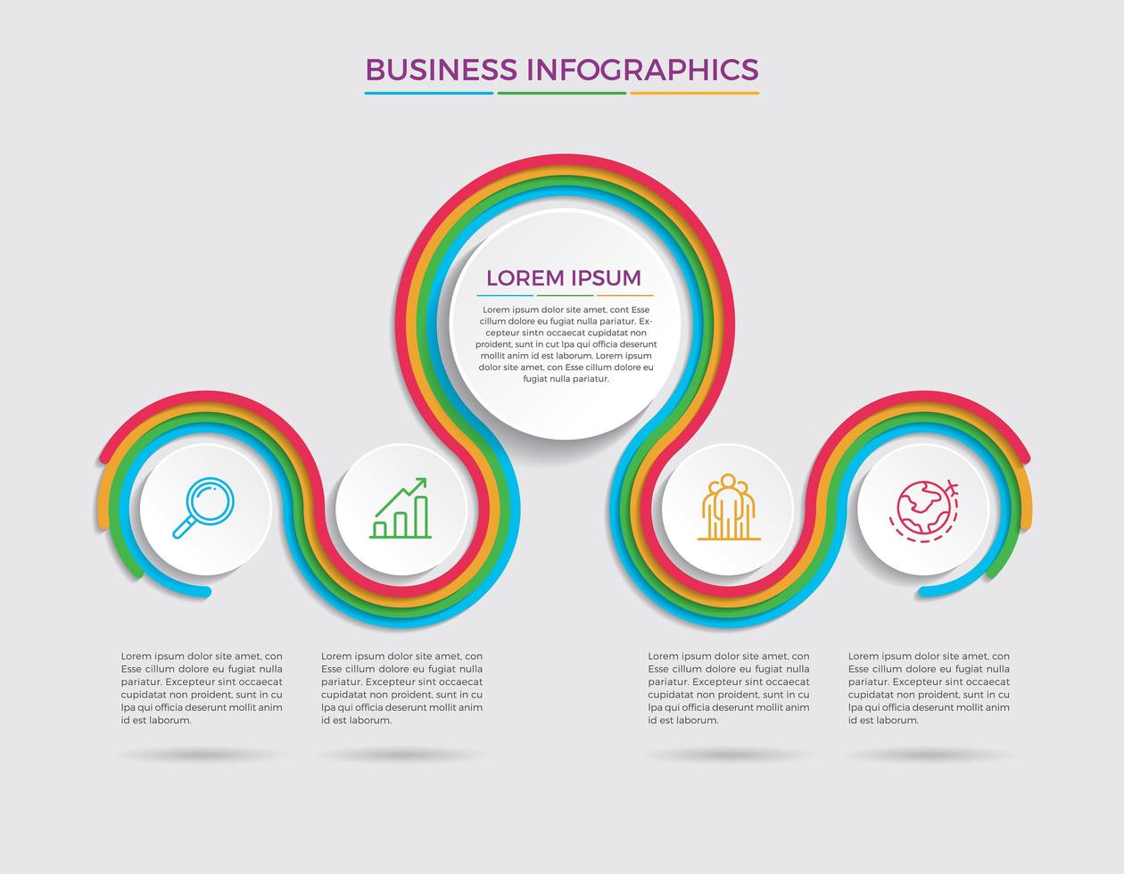illustrazione di vettore di progettazione infografica concetto di affari