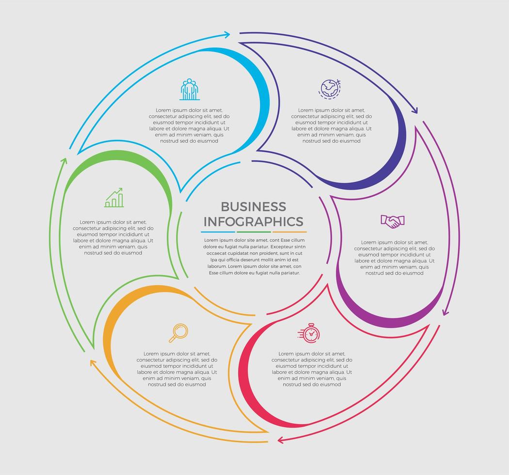 illustrazione di vettore di progettazione infografica concetto di affari