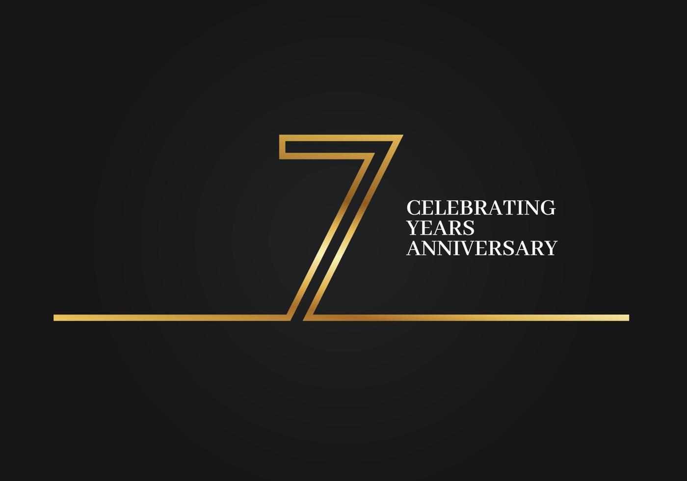 Anniversario di 7 anni vettore