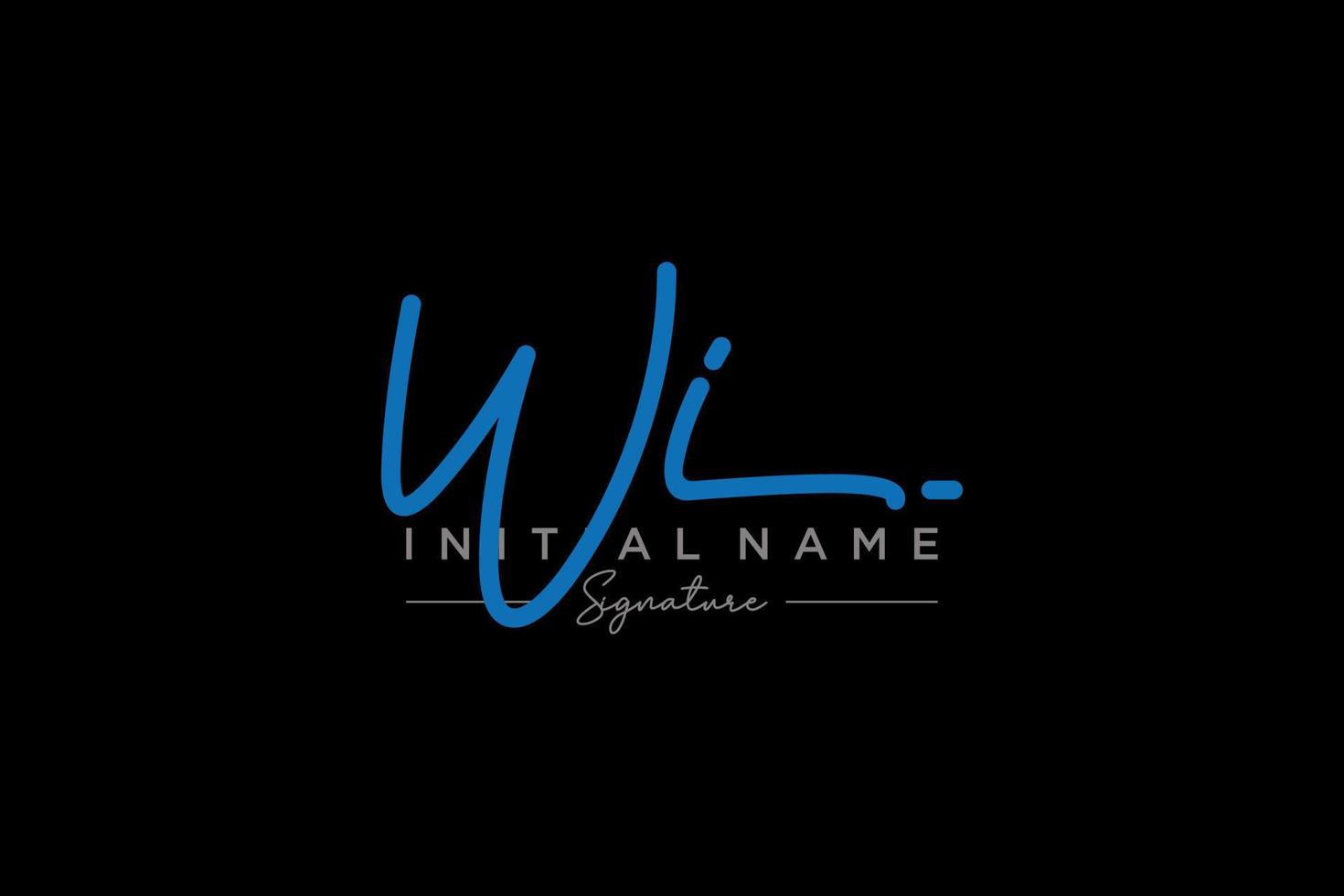iniziale wi firma logo modello vettore. mano disegnato calligrafia lettering vettore illustrazione.