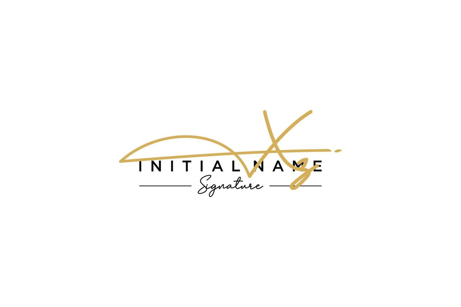 iniziale xz firma logo modello vettore. mano disegnato calligrafia lettering vettore illustrazione.