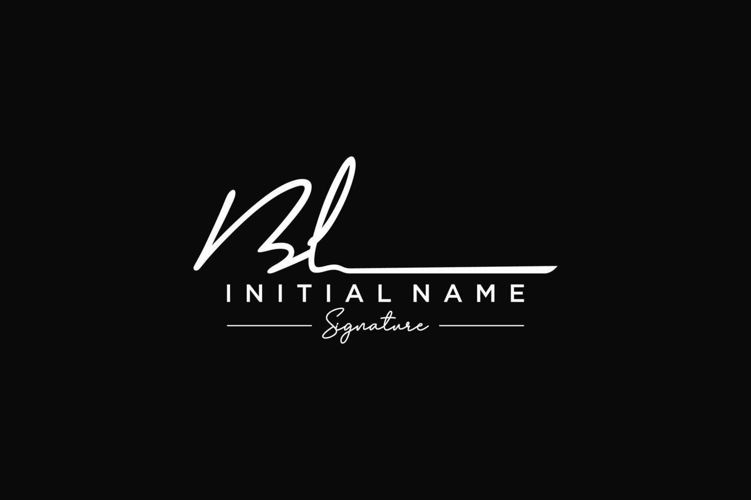 iniziale bl firma logo modello vettore. mano disegnato calligrafia lettering vettore illustrazione.