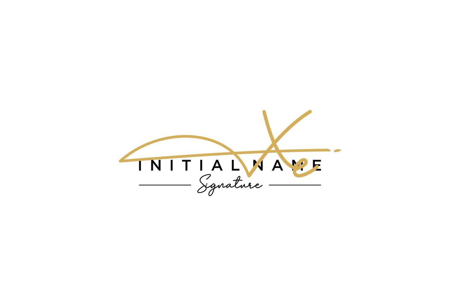 iniziale xe firma logo modello vettore. mano disegnato calligrafia lettering vettore illustrazione.