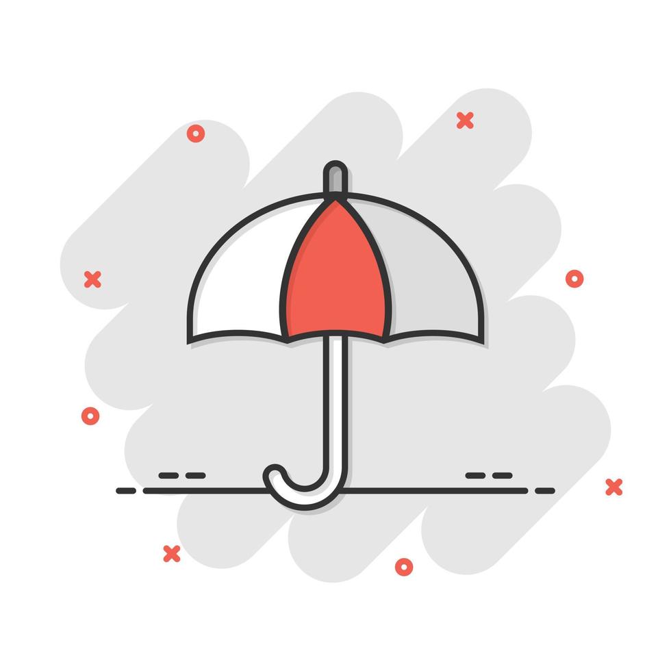 ombrello icona nel piatto stile. parasole vettore illustrazione su bianca isolato sfondo. baldacchino attività commerciale concetto.
