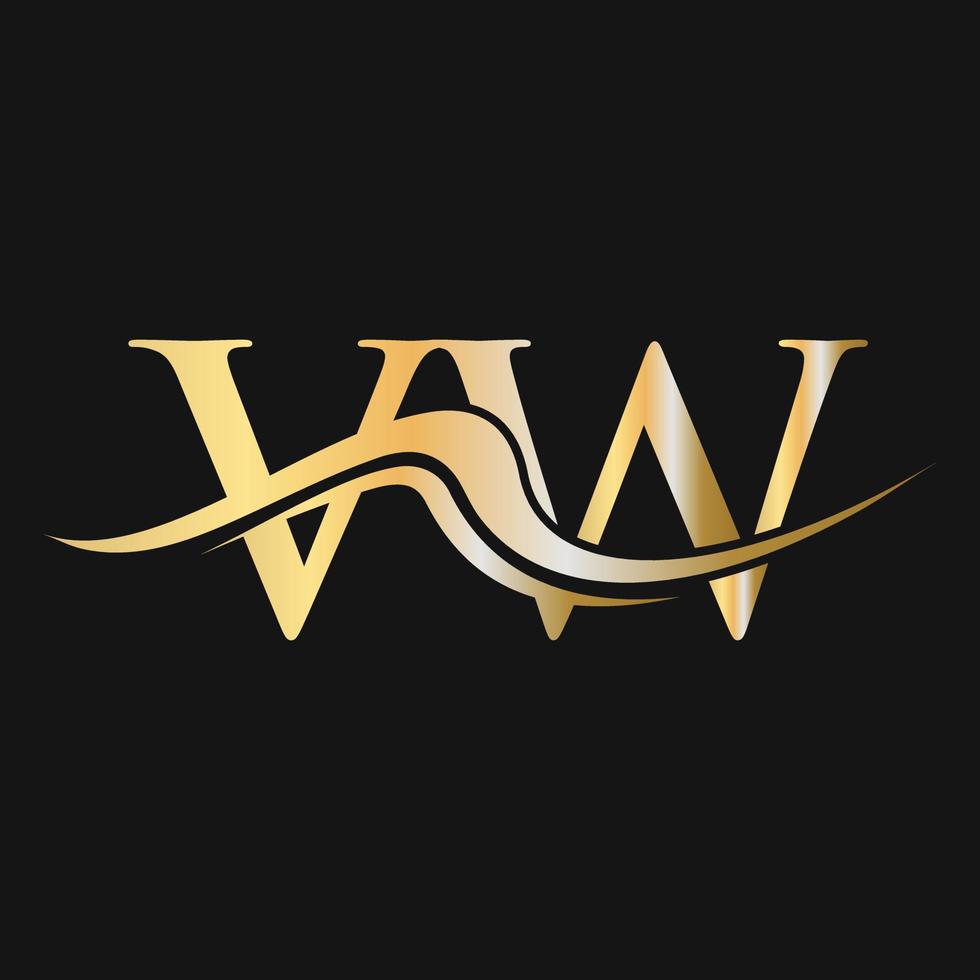 lettera vw logo design modello monogramma attività commerciale e azienda logotipo vettore
