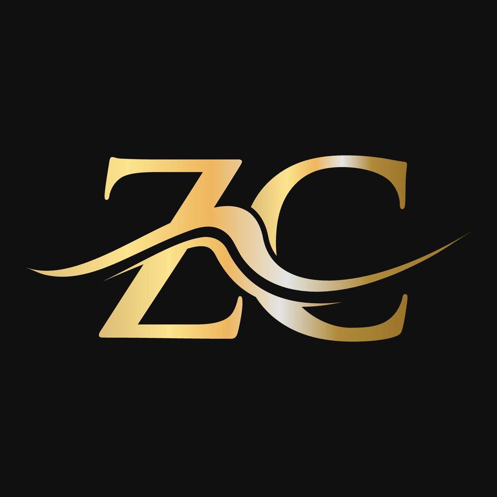 lettera zc logo design modello monogramma attività commerciale e azienda logotipo vettore