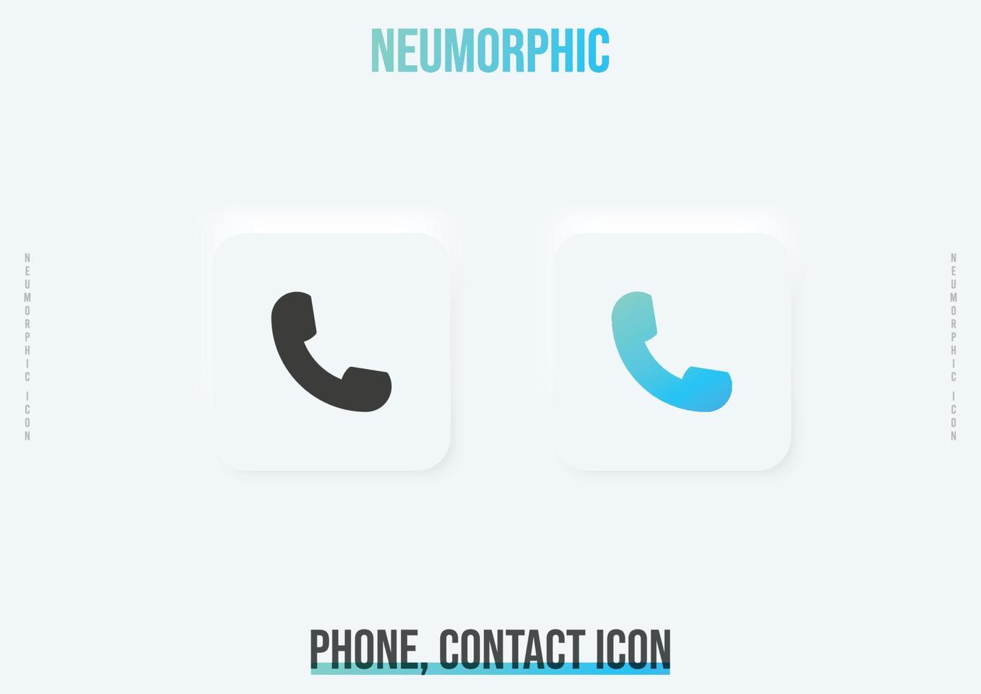 Telefono di moda neumorfico icona nel solido e pendenza colore vettore