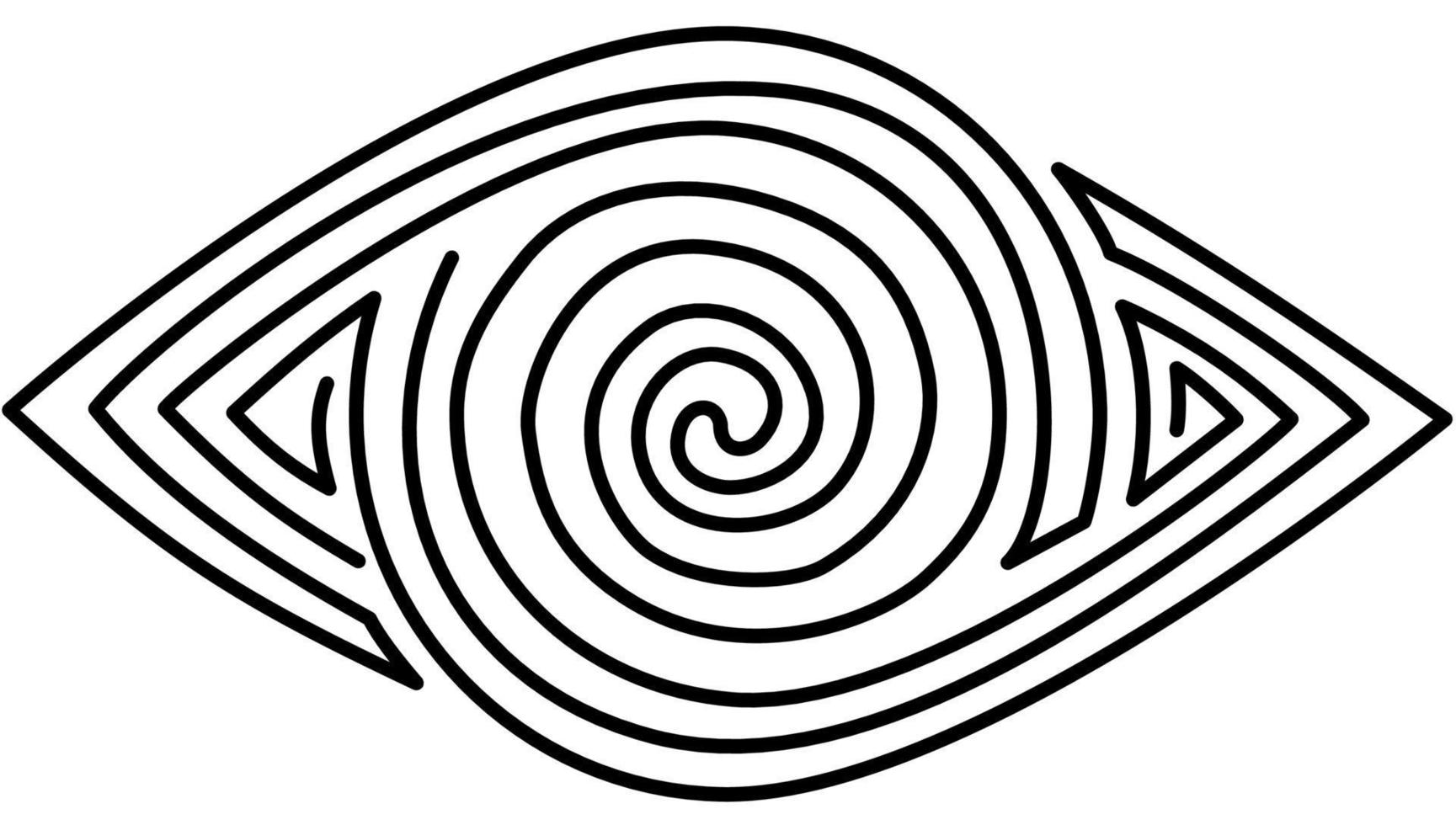 spirale simile per il occhio vettore