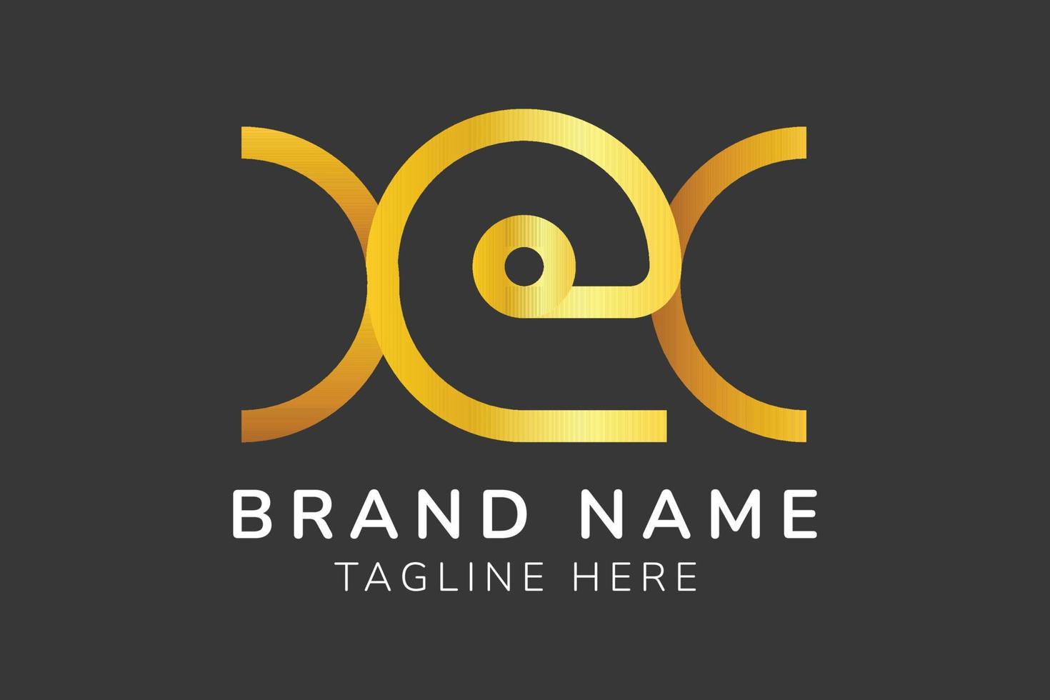 creativo marca moderno lusso oro elegante minimalista iniziale lettering si, e, e c logo design. logotipo per attività commerciale consulenza, marketing, gestione e in linea negozio. vettore
