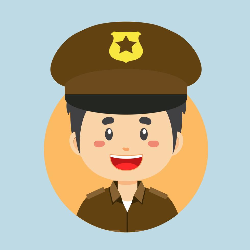 avatar di un' polizia personaggio vettore
