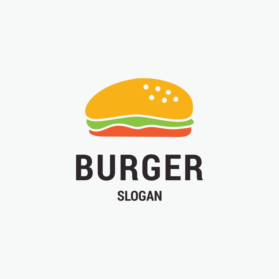 hamburger logo modello vettore illustrazione design
