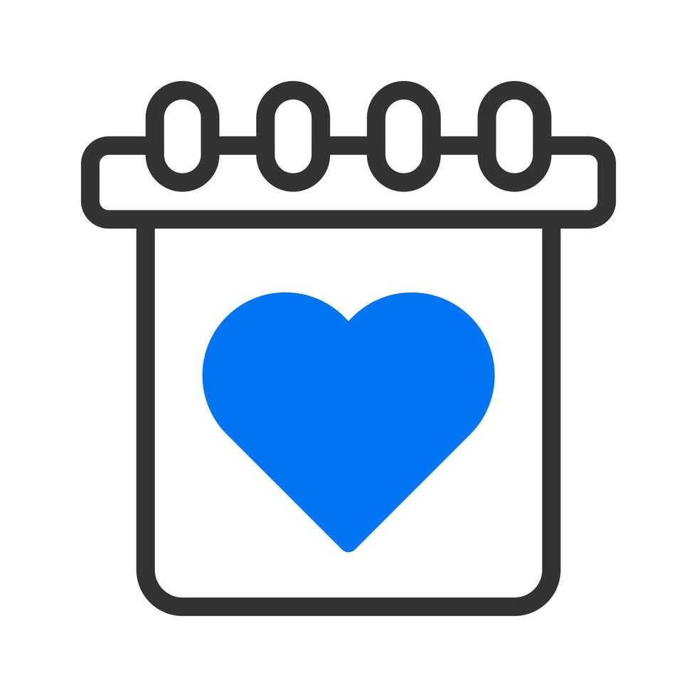 calendario icona duetto blu San Valentino illustrazione vettore elemento e simbolo Perfetto.