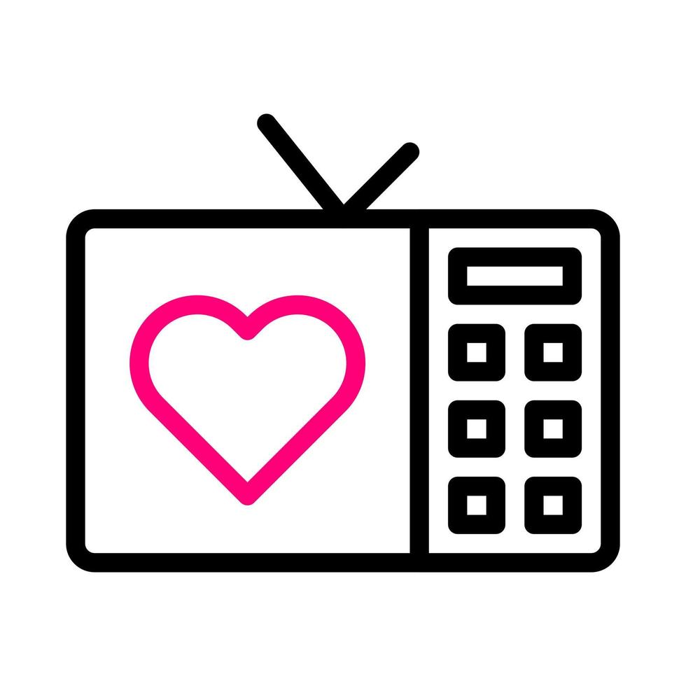 tv icona duocolor rosso blu San Valentino illustrazione vettore elemento e simbolo Perfetto.