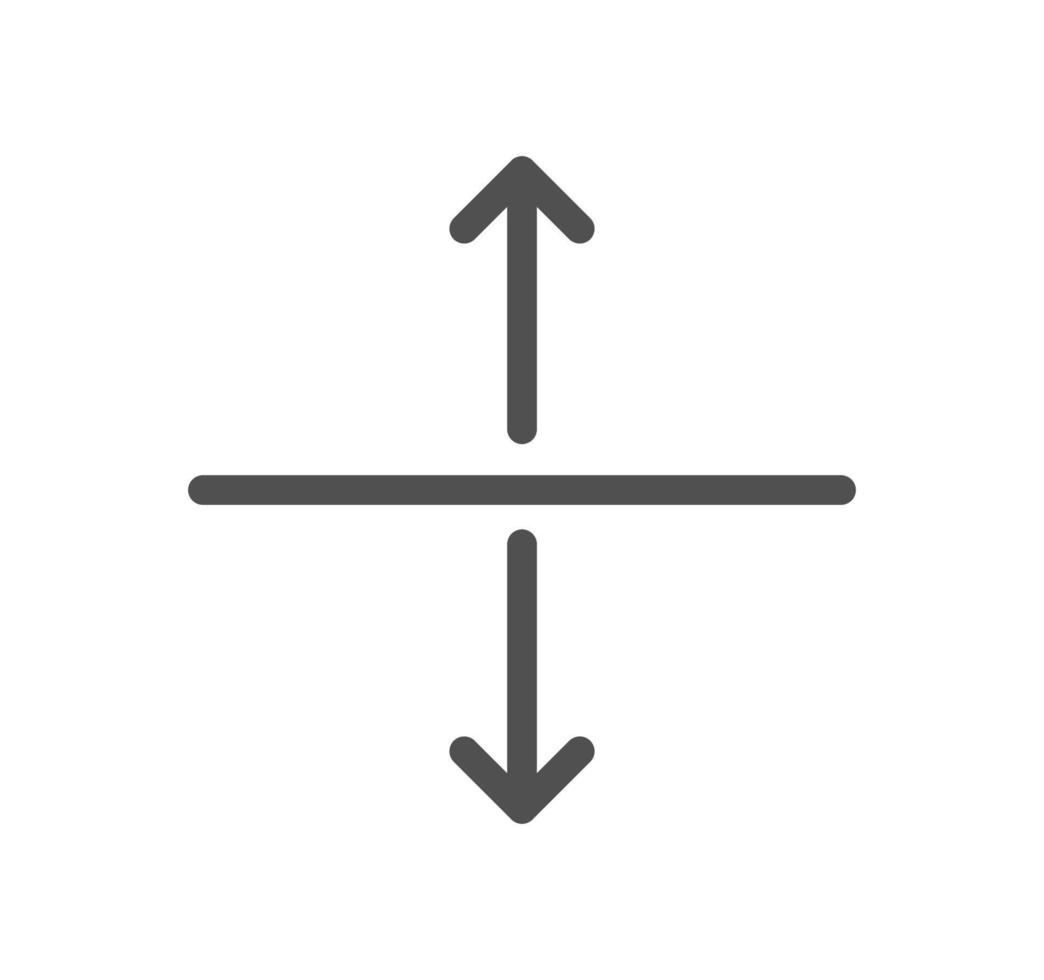 frecce relazionato icona schema e lineare vettore. vettore