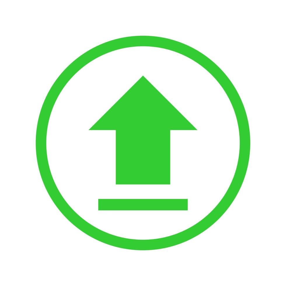caricare icona cartello simbolo verde design vettore illustrazione