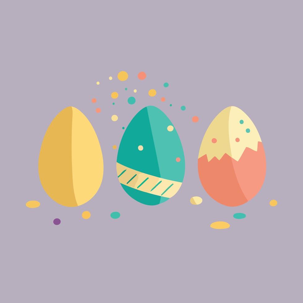 cibo a tema colorato Pasqua uova collezione vettore