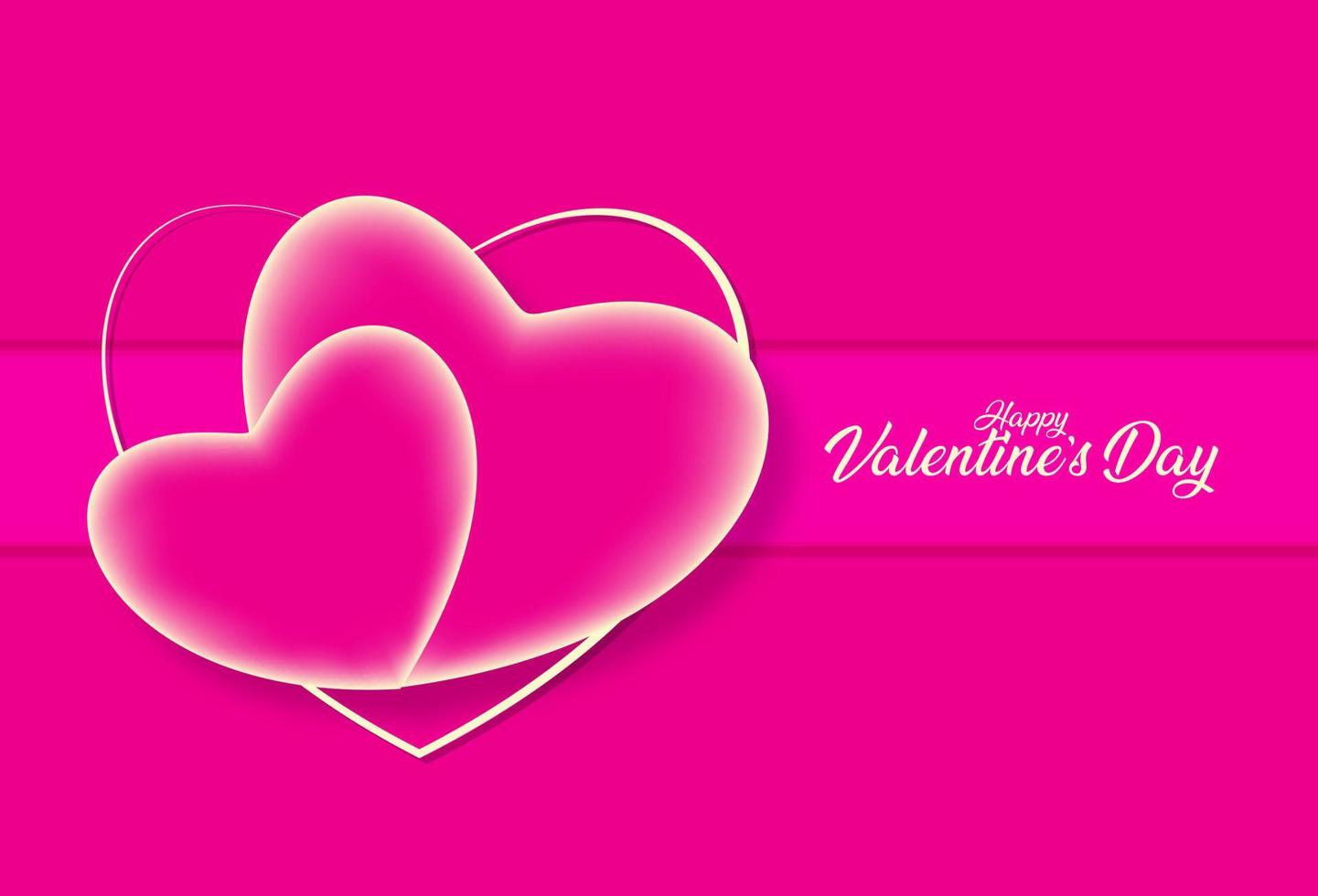 contento San Valentino giorno sfondo. amore nel rosa con carino elementi. vettore