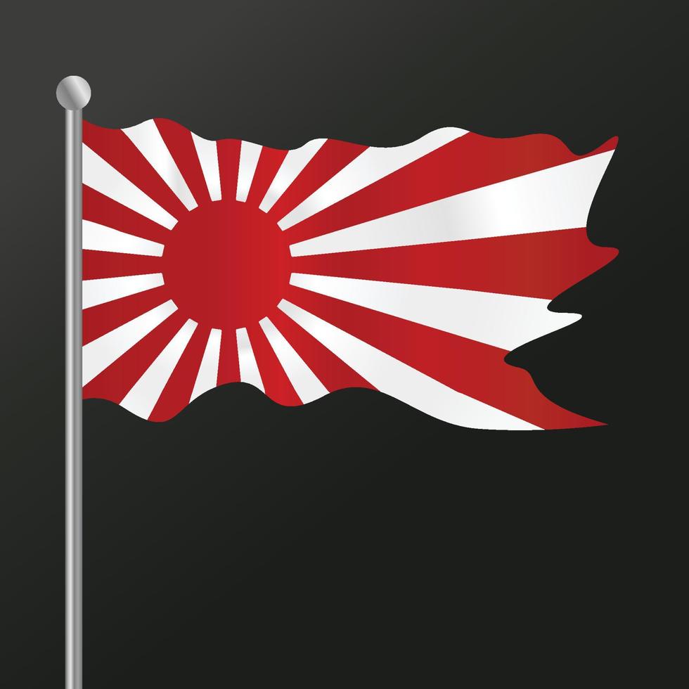 nazione bandiera polo di crescente sole giapponese imperiale navale pronto per il tuo storia design vettore