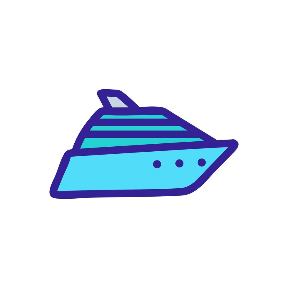 vettore icona yacht. illustrazione del simbolo del contorno isolato