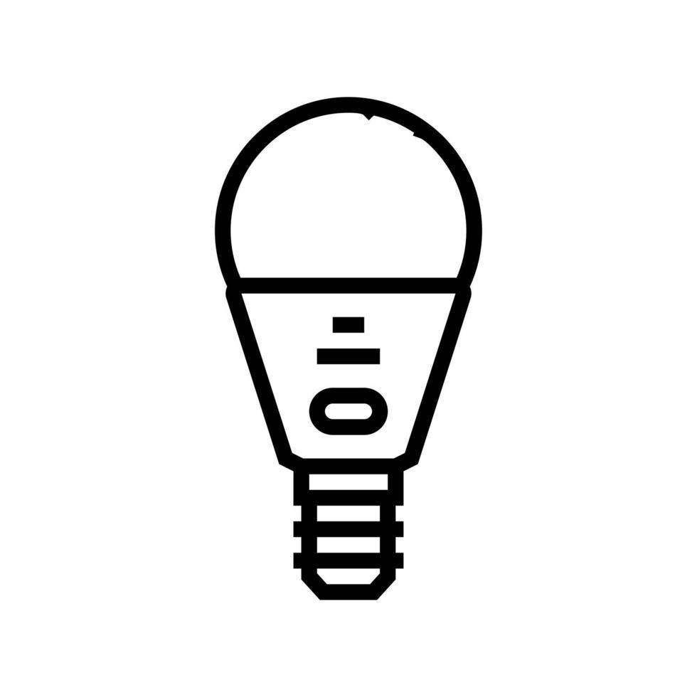 inteligente leggero lampadina linea icona vettore illustrazione