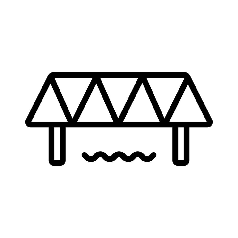 vettore icona ponte. illustrazione del simbolo del contorno isolato